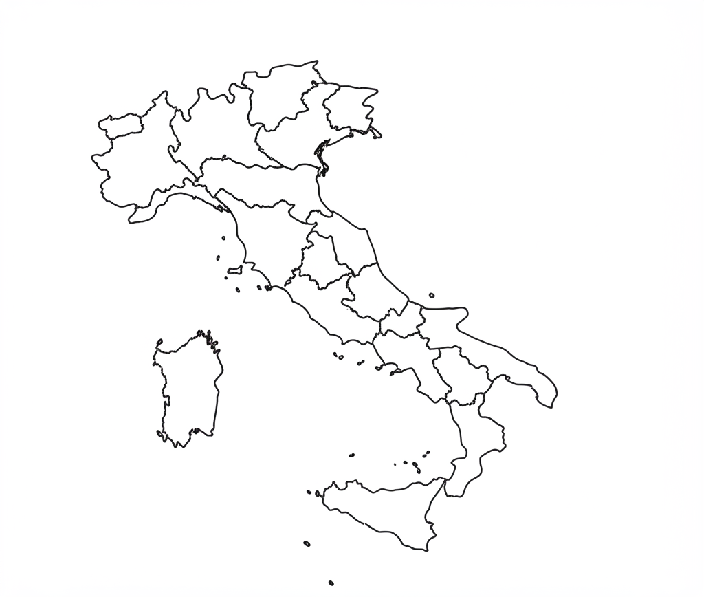 Mappa dell'Italia con delegati regionali